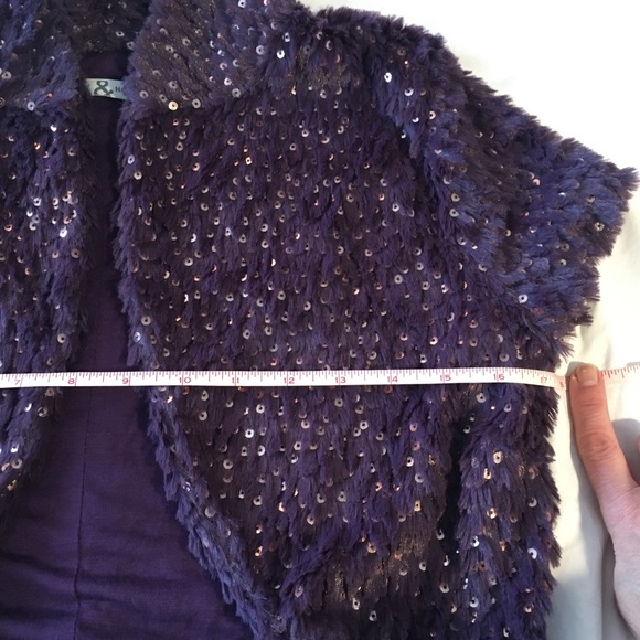 Shrug, purple with gold sequins - Picture 5 of 6